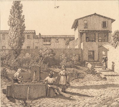 Bir İtalyan Köyünden Bir Görünüm by Christoffer Wilhelm Eckersberg