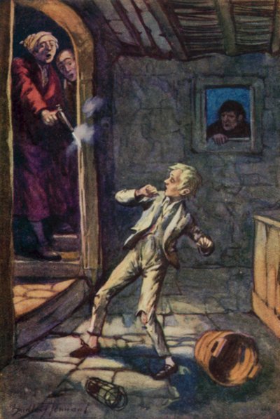 Charles Dickens'ın Oliver Twist çizimi (renkli lito) by C. Dudley (after) Tennant