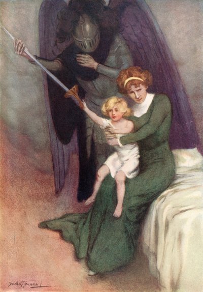 Kadın ve Savaş (renkli lito) by C. Dudley (after) Tennant