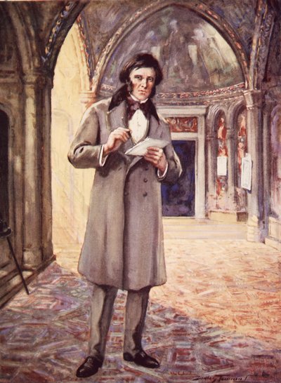 Venedik'te John Ruskin (renkli lito) by C. Dudley Tennant