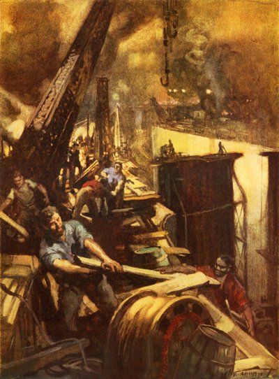 Panama Kanalı'nın yapımı (renkli taş) by C. Dudley Tennant