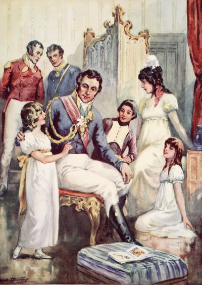 Waterloo arifesinde Wellington (renkli lito) by C. Dudley Tennant