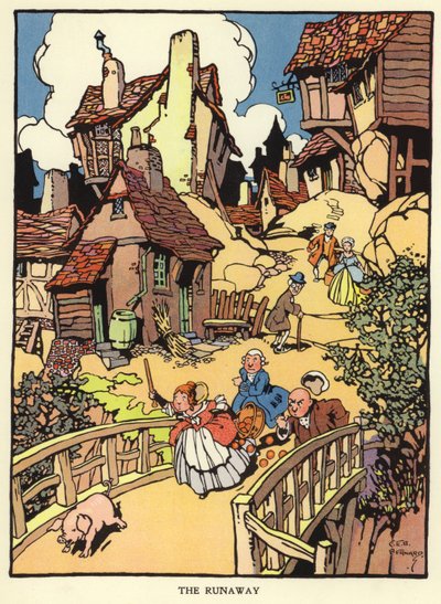 Kaçak domuz yavrusu (renkli lito) by C. E. B. Bernard