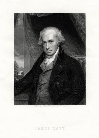 James Watt, İskoç mucit ve mühendis, 19. yüzyıl. by C. E. Wagstaff