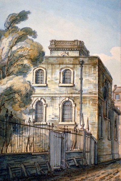 All Hallows the Great Kilisesi, Upper Thames Street, Londra, 1813 by C John M Whichelo