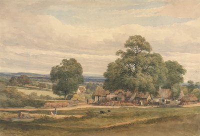 Lyndhurst, New Forest, Hants yakınlarında Emery Down (kağıt üzerinde suluboya ve grafit) by C. John Mayle Whichelo
