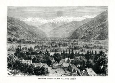 Cier ve Bagneres-de-Luchon vadisi, Fransa, c1879. by C. Laplante
