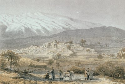 Hermon Dağı. Gravür Schacher - Steinkopk J.F. Editore by C. Schacher