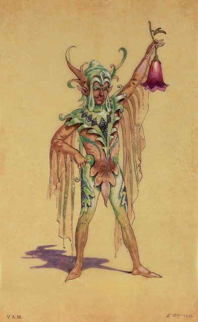 Robin Goodfellow, the Puck, Manchester, Princes Theatre'da R Courtneidge tarafından üretilen Bir Yaz Gecesi Rüyası için kostüm tasarımı by C. Wilhelm