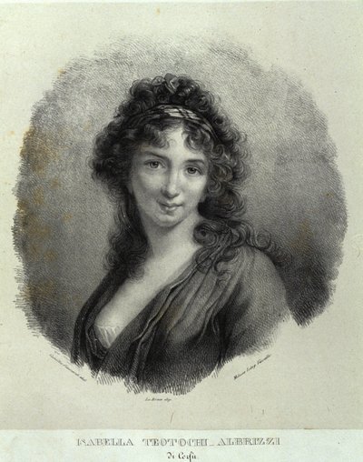 Isabella Teotochi Albrizzi'nin portresi (lito) by Camilla Guiscardi