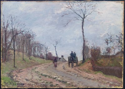 Bir Köy Yolunda Araba, Kış, Louveciennes