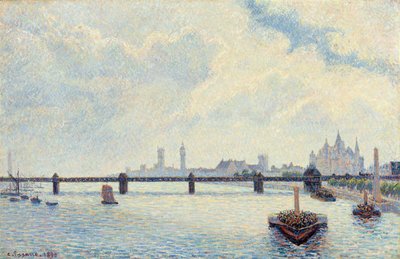 Charing Cross Köprüsü, Londra, 1890 by Camille Jacob Pissarro