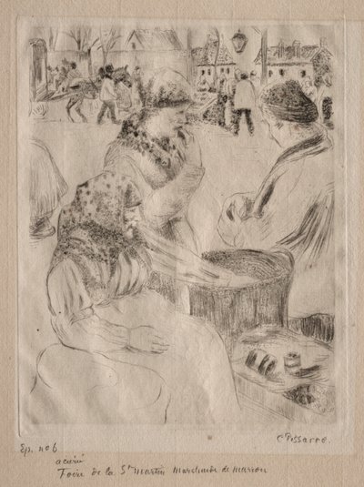 Kestane Satıcısı, 1878. by Camille Jacob Pissarro