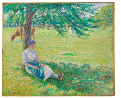 Kovboy Kız, Eragny, 1887 by Camille Jacob Pissarro