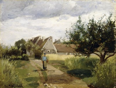 Bir Köyün Girişi, 1863 dolayları by Camille Jacob Pissarro