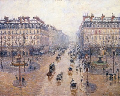 Opera Caddesi. Kar. sabah, 1898 by Camille Jacob Pissarro