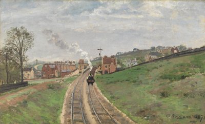 Lordship Lane İstasyonu, Dulwich, 1871 by Camille Jacob Pissarro
