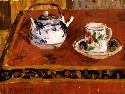 Natürmort, fincan ve çaydanlık, 1899. by Camille Jacob Pissarro