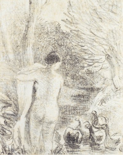 Kuğulu Çıplak, 1895 dolayları (258996 için çalışma) by Camille Jacob Pissarro