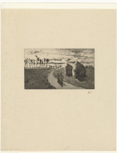 samanlık ile alacakaranlık Crepuscule avec Mobilya by Camille Jacob Pissarro