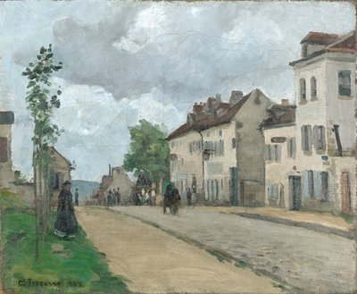 Pontoise Straße (Rue de Gisors) by Camille Jacob Pissarro