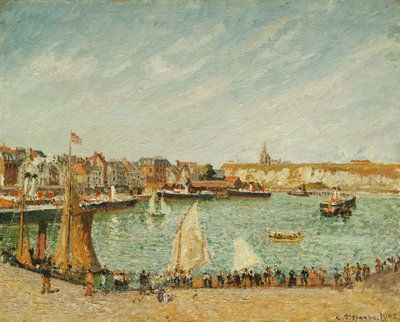 Öğleden Sonra Güneşi, Dieppe Dış Limanı; Öğleden Sonra, Güneş, Dieppe Dış Limanı, 1902 by Camille Jacob Pissarro