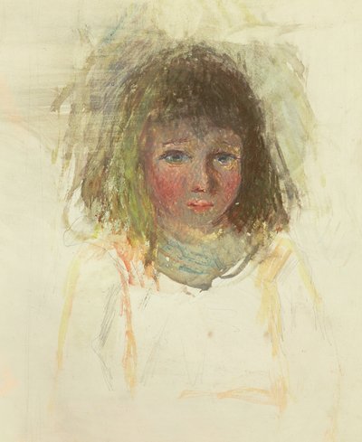 The Artists Son Georges, detay, c.1880 (ağır dokuma kağıt üzerinde wc ve grafit) by Camille Jacob Pissarro