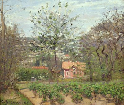Kulübe veya Pembe Ev - Uçan Kalbin Hamleti, 1870 by Camille Jacob Pissarro