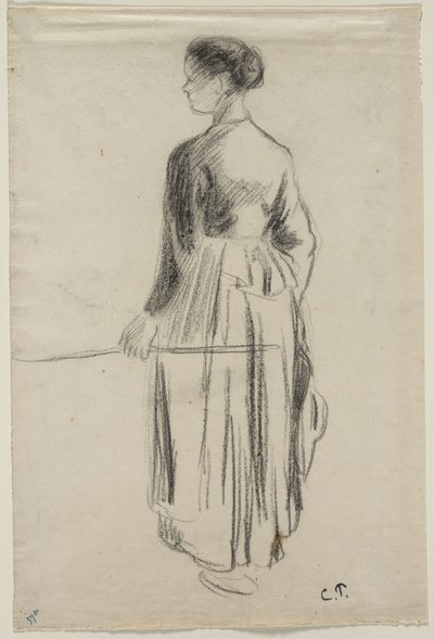 Cowherdess, Eragny, 1886. by Camille Jacob Pissarro