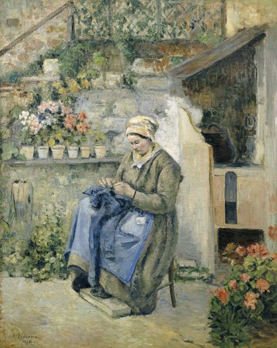 Neşeli Anne; La Mere Jolly, 1874 by Camille Jacob Pissarro