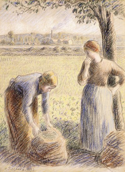 Seçiciler; Toplama, 1890 by Camille Jacob Pissarro