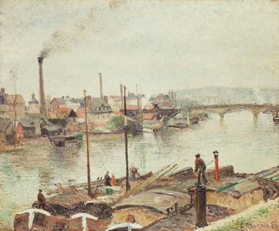 Rouen Limanı, 1883 by Camille Jacob Pissarro