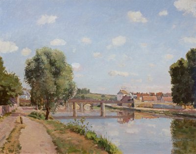 Demiryolu Köprüsü, Pontoise, 1873 by Camille Jacob Pissarro
