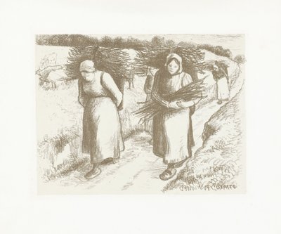 Kadınlar ibne taşır Porteuses de fagotlar by Camille Jacob Pissarro