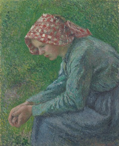 Oturan Köylü Kadın by Camille Pissarro