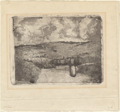 Köy Yolunda Yürüyen Bir Kadın (La Femme sur la Route) by Camille Pissarro
