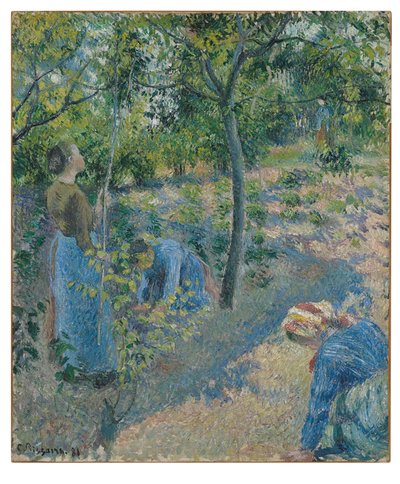 Elma toplamak by Camille Jacob Pissarro