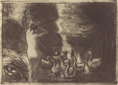 Baigneuse aux oies (Kazlı Yıkananlar) by Camille Pissarro