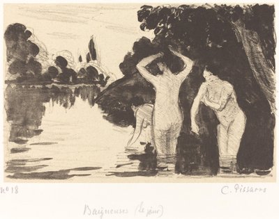 Yıkananlar, c. 1895. by Camille Pissarro