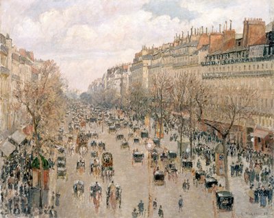 Boulevard Montmartre, Öğleden Sonra Güneşi by Camille Jacob Pissarro