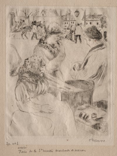 kestane satıcısı by Camille Pissarro