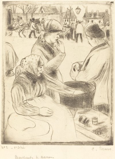 Kestane Satıcıları Kestane Satıcıları, 1878. by Camille Pissarro