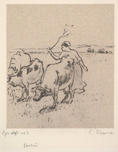 Cowherd, ca. 1899. by Camille Jacob Pissarro