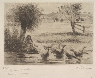 Kaz Kız, 1888. by Camille Jacob Pissarro