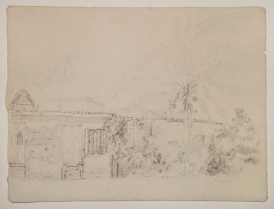 Evler ve Palmiyeler by Camille Pissarro