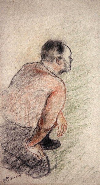 Julien Tanguy (kağıt üzerinde tebeşir) by Camille Pissarro