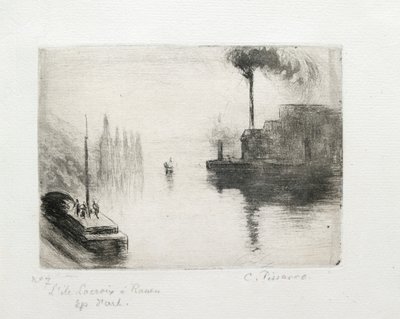 Lacroix Adası, Rouen, 1883 by Camille Pissarro