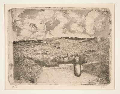 La Femme sur la route (Yoldaki Kadın) by Camille Pissarro