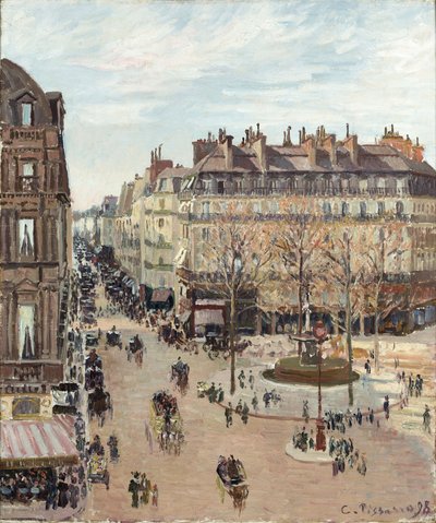 Rue Saint-Honoré by Camille Pissarro