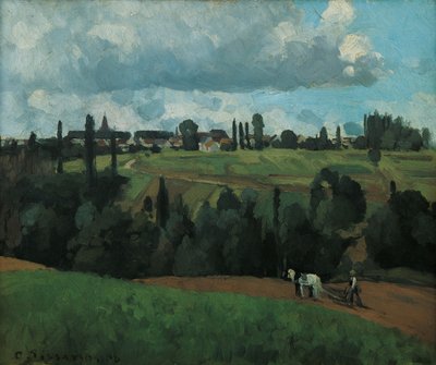 Ennery yakınında manzara, Pontoise yakınında by Camille Pissarro